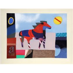 Max Papart, The Red Horse, Aquatint Etching