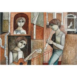 Lucio Ranucci, Three Musicians, Oil Painting