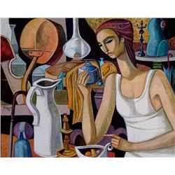 Lucio Ranucci, Discovery in the Attic, Acrylic Painting