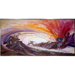 Gustav Rehberger, Orchestra, Oil Painting