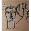Image 1 : Two Modern Heads, Copper and Wire Sculpture