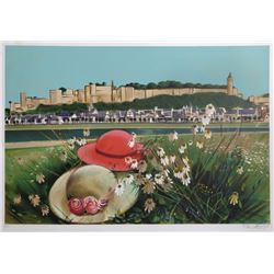 Robert Vernet-Bonfort, Hats in the Grass, Lithograph