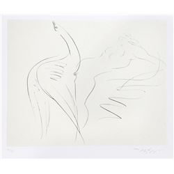Reuben Nakian, Leda and the Swan 17, Drypoint and Chine Colle