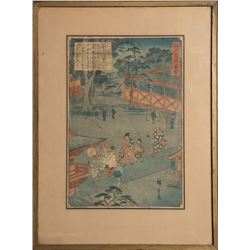 Japanese, Street Scene, Woodblock