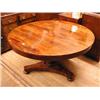 Image 1 : A 19th century rosewood tilt top breakfast table with circular top on pedestal base...