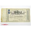 Image 1 : American Coal Co., 1872 Cancelled Stock