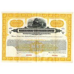 Missouri, Kansas & Texas Railroad Co., 1922 Specimen Bond