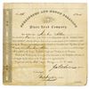 Image 1 : Burlington and Mount Pleasant Plank Road Co., 1850 Issued Stock Certificate