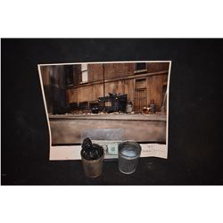 BATMAN FOREVER SCREEN USED MINIATURE TRASH CANS WITH BAG & PROVENANCE