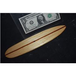 MINIATURE WOOD SURF BOARD FROM UNKNOWN PRODUCTION