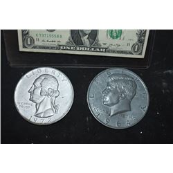 COINS LOT OF 2 OVERSIZED METAL UNKNOWN PRODUCTION