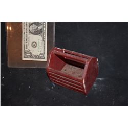 MINIATURE WOODEN BASKET BIN