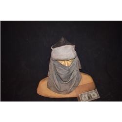 300 SCREEN USED PERSIAN WARRIOR HELMET AND HEAD GEAR BLOODY AND DISTRESSED