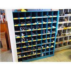 Teal Metal Cabinet W/ Plastic Fittings