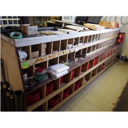 Wooden Bolt Bin W/ Contents (12 1/2’ x 4 1/2’)