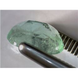 4.53Ct Incredible Oval cut 12 x 10 mm Colombian Green Emerald