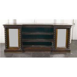 A PAIR OF IRISH WILLIAM IV ROSEWOOD AND PARCEL-GILT SIDE CABINETS, attributed to WILLIAMS & GIBTON,.