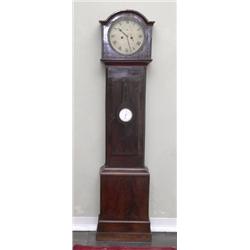 AN IRISH WILLIAM IV MAHOGANY LONGCASE CLOCK, by SHARP OF DUBLIN, circa 1835, the door later mounted.