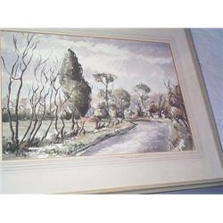 COLUM GORE-BOOTH (EARLY 20th CENTURY), Watercolour, River Landscape, 151/2 x 22in. (39cms x 56...