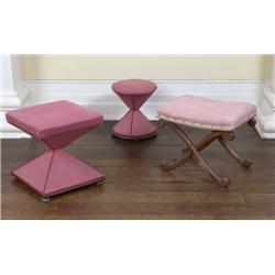 AN IRISH WILLIAM IV WALNUT AND PARCEL-GILT X-FRAME STOOL, by WILLIAMS & GIBTON, circa 1835, with dis