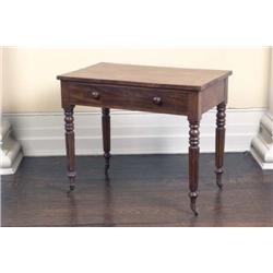AN IRISH WILLIAM IV MAHOGANY CHAMBER TABLE, circa 1835, possibly by GILLINGTONS, the rectangular top