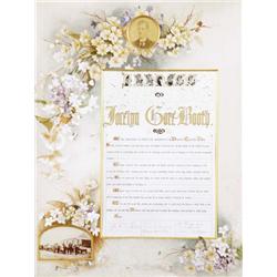 A FRAMED PRESENTATION ADDRESSED TO JOCELYN GORE-BOOTH ESQ., from the shareholders of the Drum Cliffe