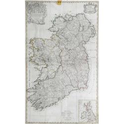 MAP, Ireland, corrected from the latest Observations [1760], coloured in outline, London, printed fo