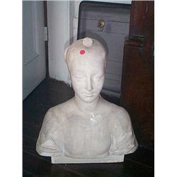 A VICTORIAN PLASTER BUST OF A WOMAN, circa 1865, 6, By Brucciani & Co., of Renaissance style, the ba
