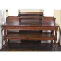 AN IRISH MID-VICTORIAN MAHOGANY AND PINE BUFFET attributed to WILLIAMS & GIBTON, circa 1835, with re
