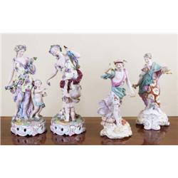 TWO ENGLISH PORCELAIN FIGURES,, EARLY 19th CENTURY, PROBABLY DERBY, of Mercury and Justice with th..