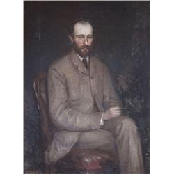 SARAH HENRIETTA PURSER, R.H.A. (1848-1943), Oil on canvas, Portrait of Sir Henry Gore-Booth, sea...