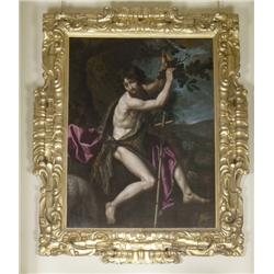 Attributed to GIOVANNI BILIVERT (Florence 1585-1644), Oil on canvas, Saint Agnes, 611/2 x 46in...