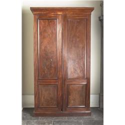 AN IRISH WILLIAM IV MAHOGANY WARDROBE, attributed to WILLIAMS & GIBTON, circa 1835, with a pair, o..