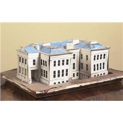 AN IRISH VICTORIAN PAINTED CARDBOARD ARCHITECTS MODEL OF LISSADELL HOUSE,, by WILLIAM CLAYTON OF 4..