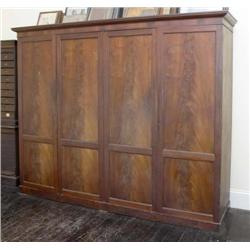 AN IRISH WILLIAM IV MAHOGANY WARDROBE, attributed to WILLIAMS & GIBTON, circa 1835, with moulded cor