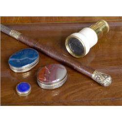 A FRENCH GILT BRASS AND IVORY TELESCOPIC OPERA GLASS, 19th CENTURY, stamped, 'Charles Chevalier, P..