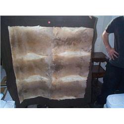 A VICTORIAN CARRIAGE RUG MADE OUT OF ROE DEER SKINS., e100/200...