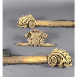 A WILLIAM IV GILTWOOD PELMET, circa 1835,, in four sections, comprising two short and two long pol..