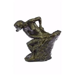 Woman Seated In An Armchair Bronze Sculpture