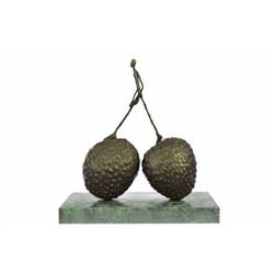 Strawberry And Walking Man Bronze Sculpture