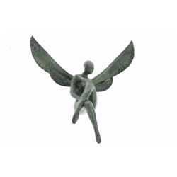 Titled Guardian Of Light Bronze Figurine