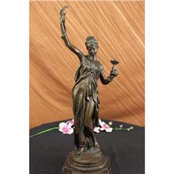 Snake Charmer Bronze Sculpture on Marble base Figurine