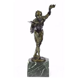 The Hunter Bronze Sculpture on Marble Base Figurine