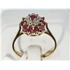 Image 2 : #8-10KT YELLOW GOLD RUBY & DIAMOND RING