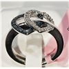 Image 2 : #25-STERLING SILVER DIAMOND HEART SHAPE RING