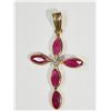 Image 1 : #31-14KT YELLOW GOLD CROSS SHAPE PENDANT