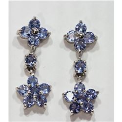 #33-10KT WHITE GOLD TANZANITE EARRINGS