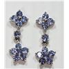 Image 1 : #33-10KT WHITE GOLD TANZANITE EARRINGS