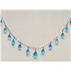 Image 2 : #36-10KT WHITE GOLD TOPAZ NECKLACE