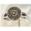 Image 1 : #37-STERLING SILVER BROWN DIAMOND RING